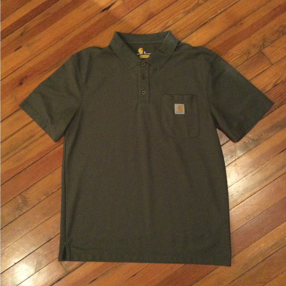 Carrhart mens polo shirt Green Medium